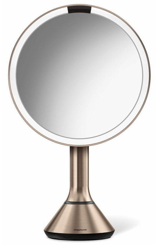 Simplehuman Kozmetické zrkadlo Sensor Touch, DUAL LED osvetlenie, 5x, dobíjacie, Rose Gold
